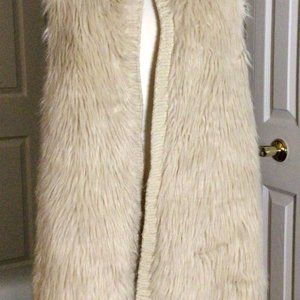 Love on a Hangar Faux Fur Long Vest XL